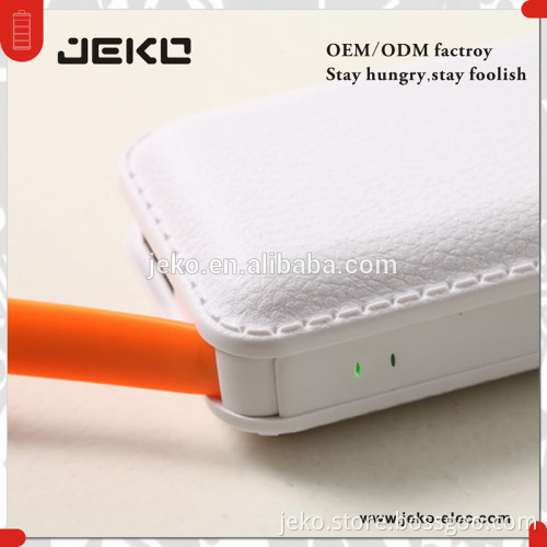 New products 2016 4400mah/5200mah portable power bank with bulit in cable